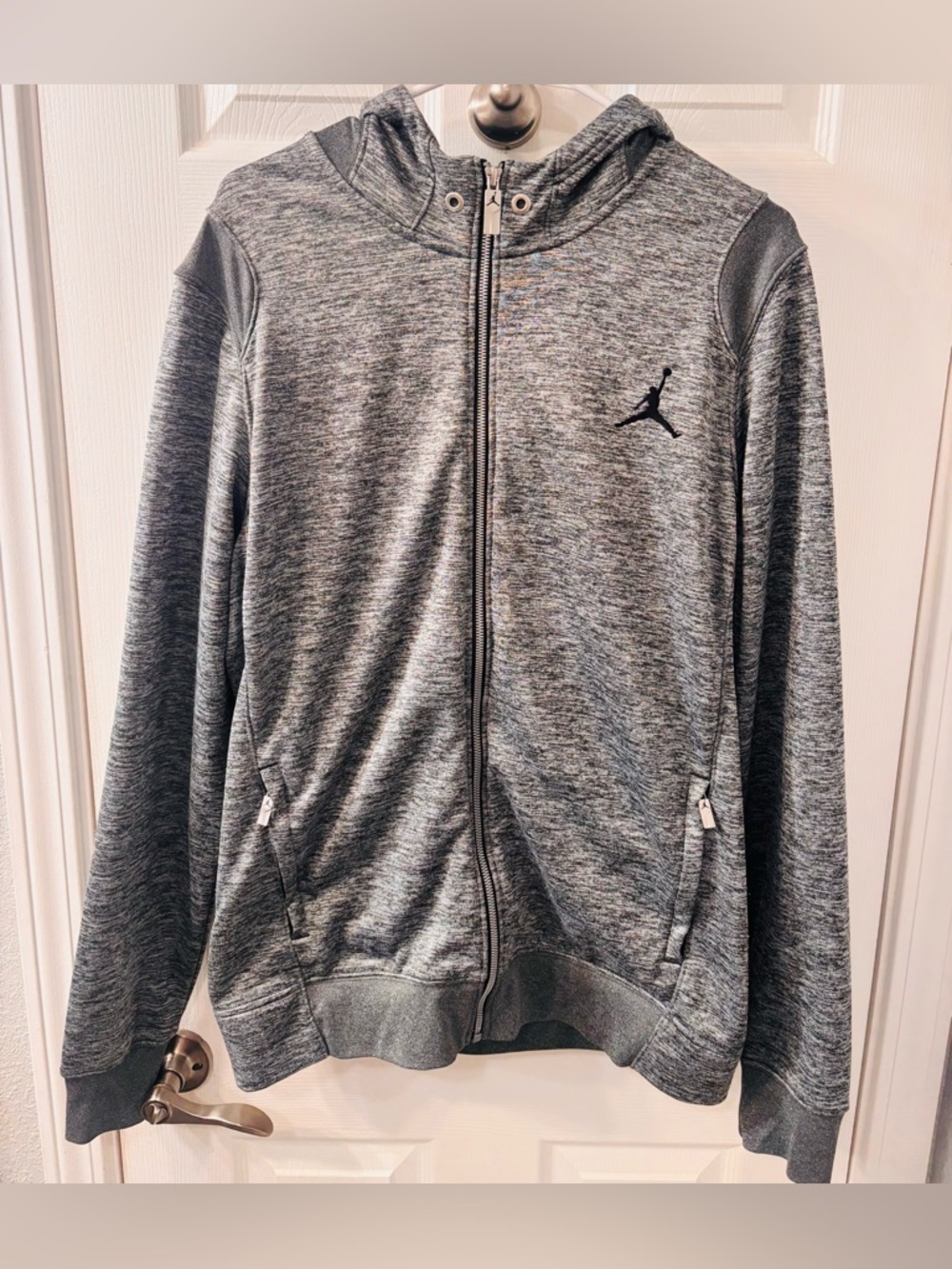 Men’s Size XL- JORDAN Grey full Zip-Up Hoodie